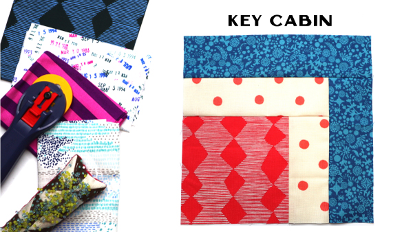 Modern Quilt Block Series - Key Cabin Block Pattern by Amy Ellis