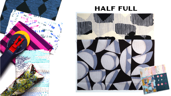 Modern Quilt Block Series - Half Full Quilt Block Pattern by Amy Ellis