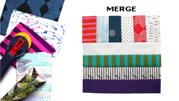 Modern Quilt Block Series - Merge Quilt Block Pattern by Amy Ellis