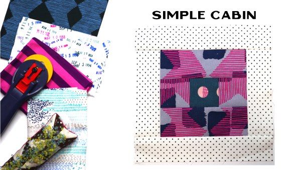 Modern Quilt Block Series - Simple Cabin Quilt Block Pattern by Amy Ellis