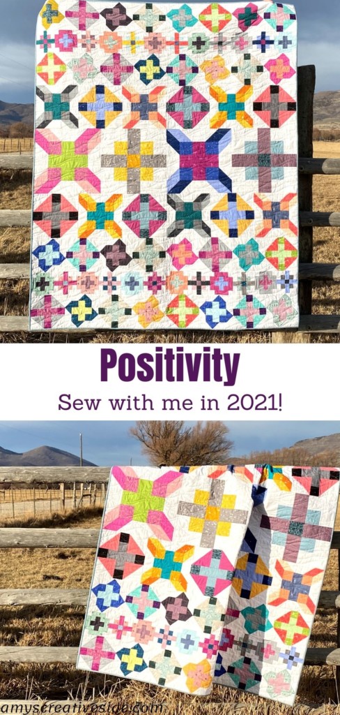 Positivity - A Block of the Month Row Quilt Experience by Amy Ellis