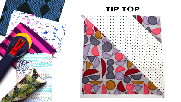 Modern Quilt Block Series - Tip Top Quilt Block Pattern by Amy Ellis
