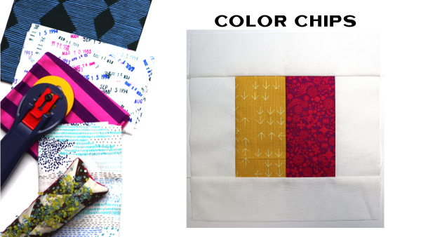 Modern Quilt Block Series - Color Chips Quilt Block Pattern by Amy Ellis