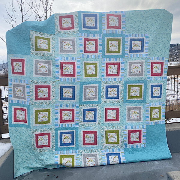 Fussy Love Birds Quilt for Mom